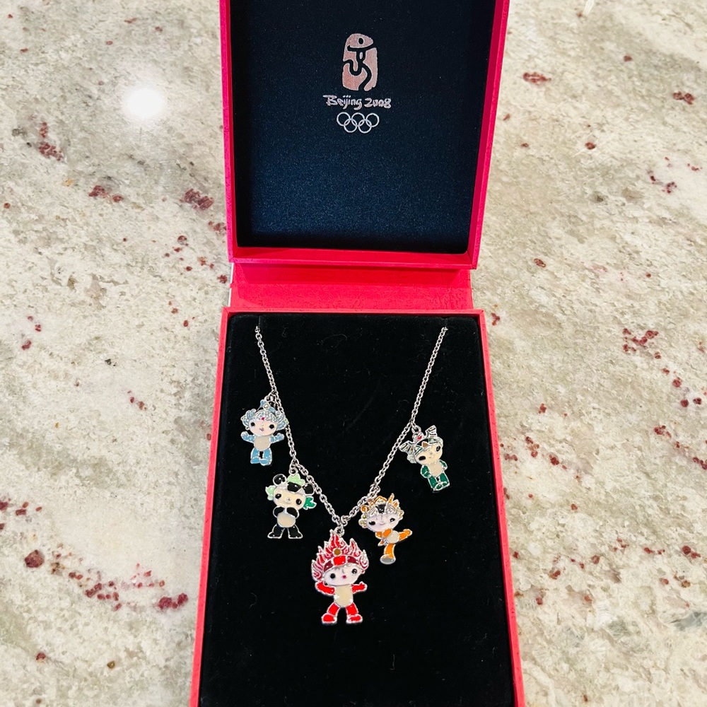 New Beijing 2008 Olympics Charms Necklace NWOT